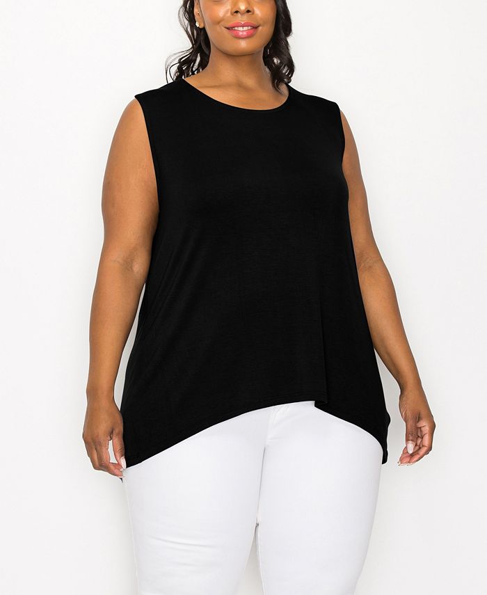 COIN 1804 Plus Size Rayon Span Keyhole Button Back Tank Top Macy's