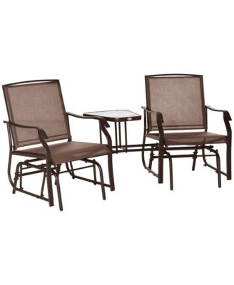 Outdoor Glider Chairs with Table,