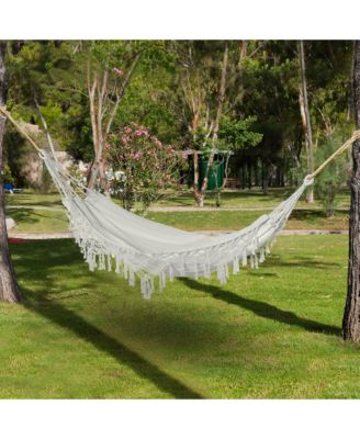 Extra Large Boho Hammock with Macrame Tassels,