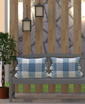 CLOSEOUT! Linden Street Handloom Woven Textured Plaid Decorative Pillow, 14'' x 20''