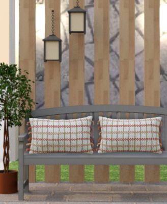 Linden Street Handwoven Knotted Edging Decorative Pillow, 14" x 24"