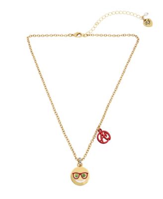 New BETSEY JOHNSON high quality Smiley Gem Pendant Necklace