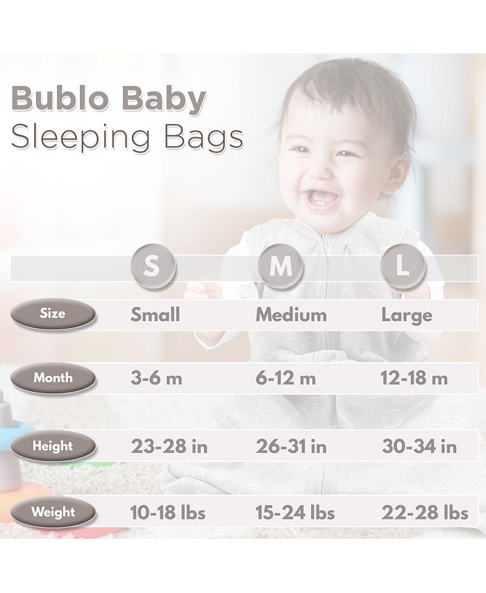 Bublo Baby Baby Wearable Blanket, Cotton Sleep Sacks, 2 Pack Unisex