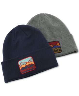 Timberland - Men's Embroidered Mountain Logo Patch Beanie