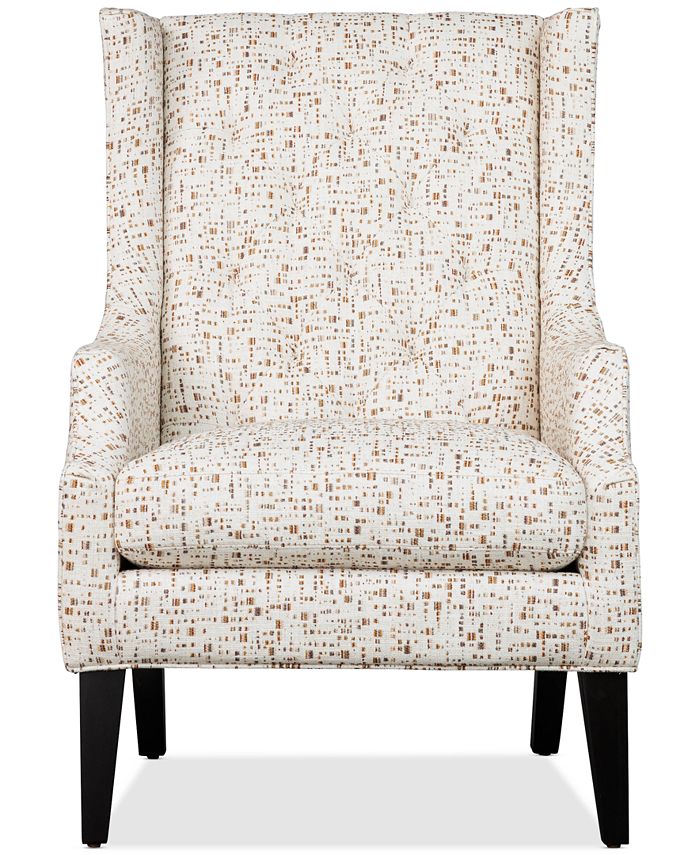 Furniture Landow Fabric Wing Chair, Created for Macy's Macy's
