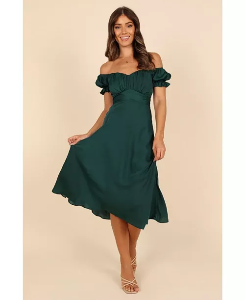 women's mickenna sweetheart frill midi dress