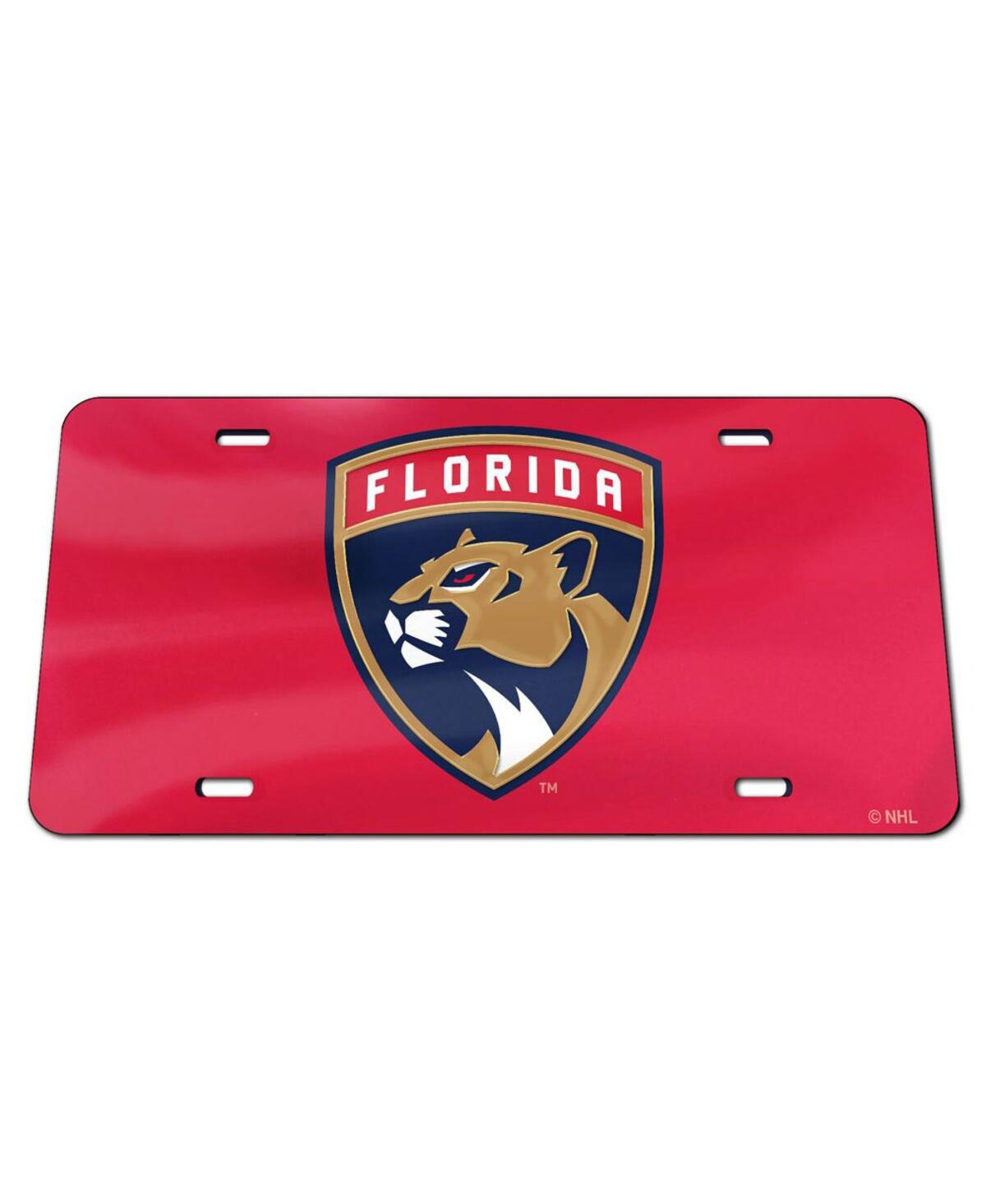 Wincraft Florida Panthers Crystal Mirror License Plate In Red