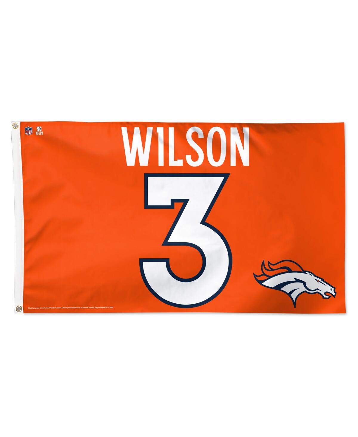 Russell Wilson Denver Broncos 3' x 5' Deluxe Single-Sided Player Flag - Orange