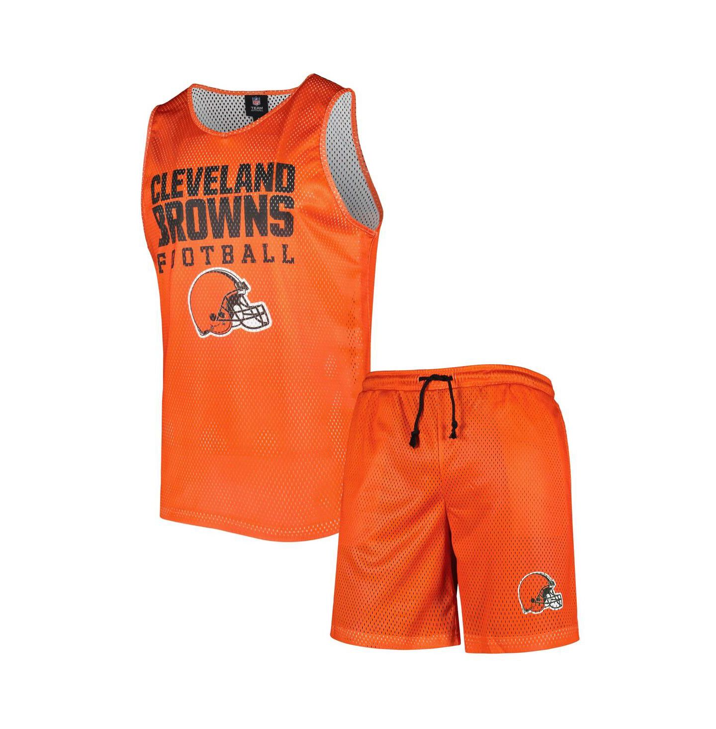 Мужской комплект FOCO Cleveland Browns: сетчатая майка и шорты, колор-блок, Orange — фото 1
