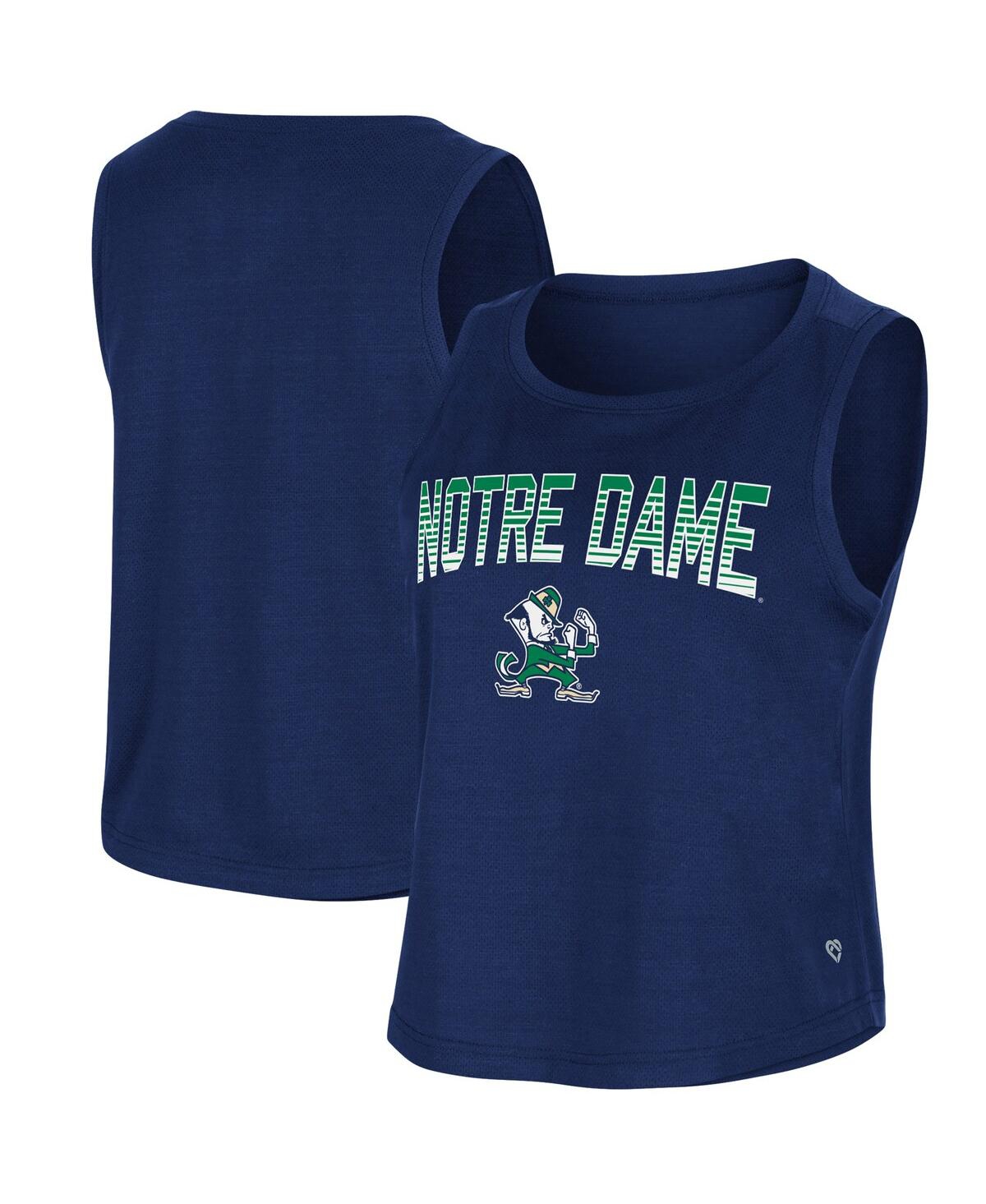 Colosseum Women's  Navy Notre Dame Fighting Irish 10 Days Racerback Scoop Neck Tank Top In Navy