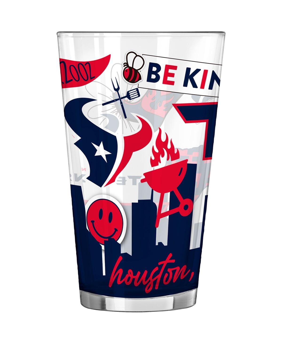 Logo Brands Houston Texans 16 oz Native Pint Glass In Multi