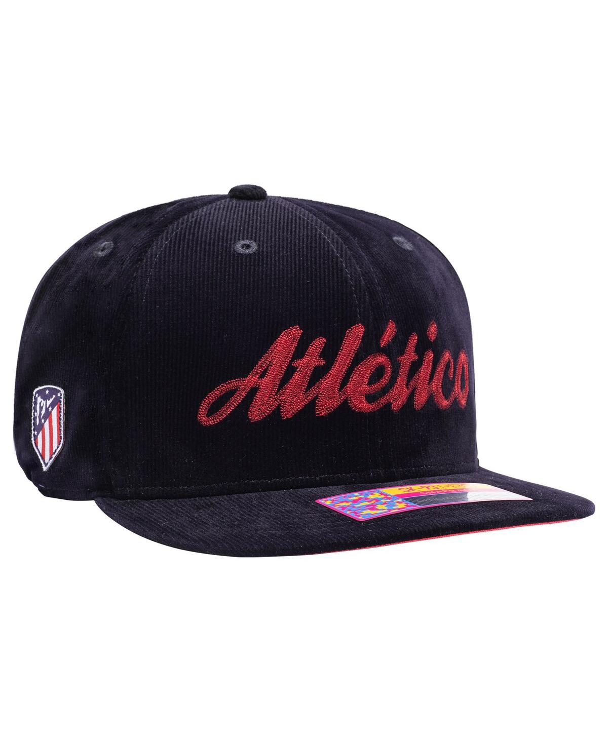 Men's Navy Atletico de Madrid Plush Snapback Hat - Navy
