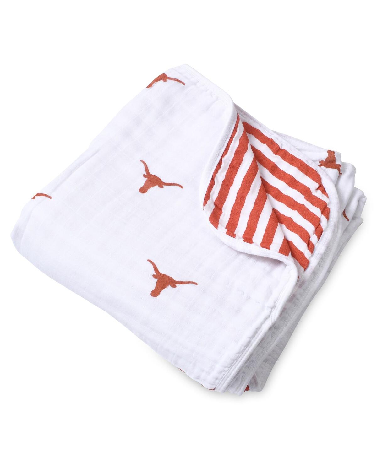 Shop Three Little Anchors Infant Boys And Girls  Texas Longhorns 47" X 47" Muslin 4-layer Blanket In White