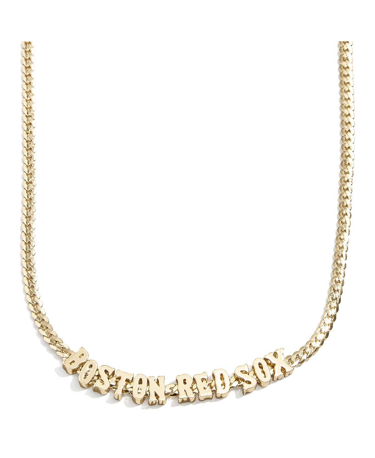 Baublebar Women's  Boston Red Sox Curb Necklace In Gold-tone