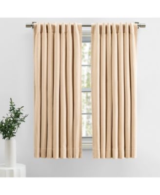 Herringbone Lined Rod Pocket With Back Tabs Short Panel Curtain 48"W x 54"L
