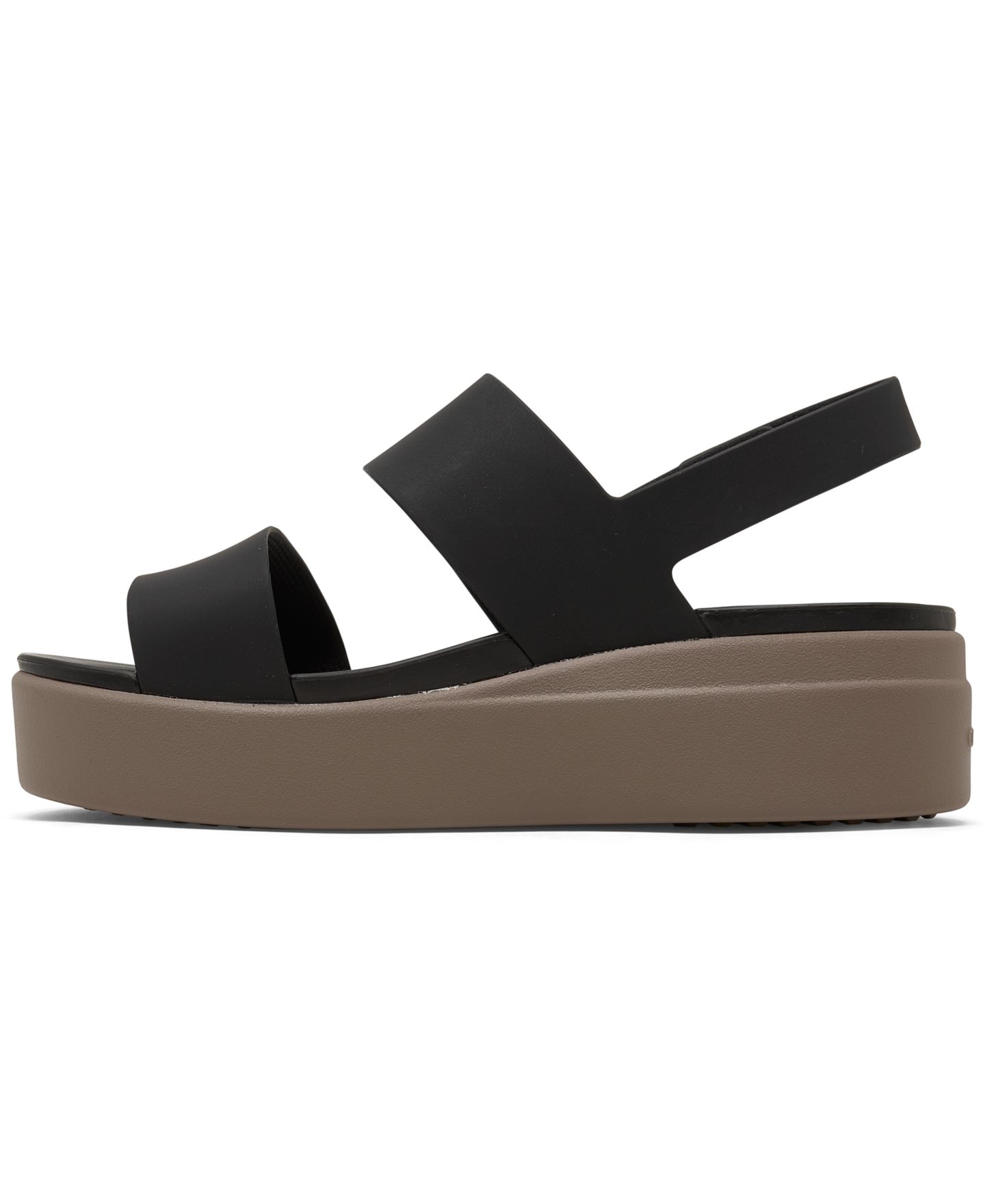 Женские сандалии Crocs Brooklyn Low Wedge, цвет: Чёрный — фото 3