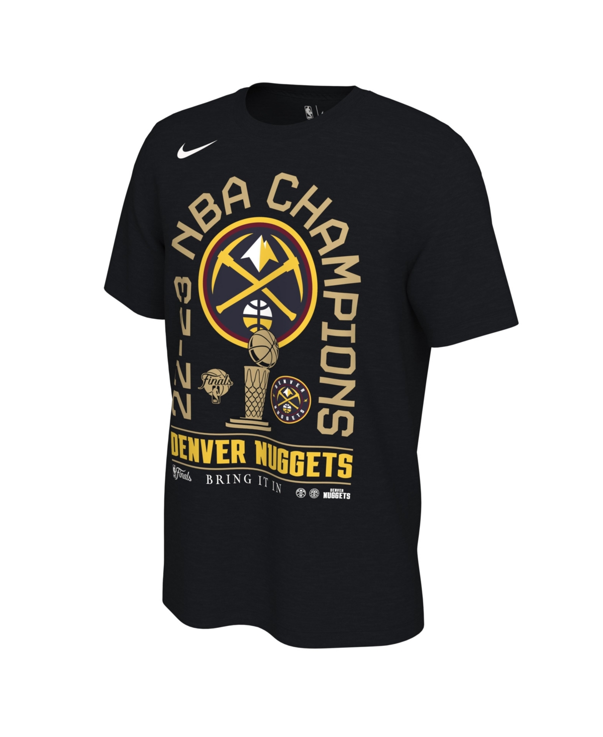Nike Men's  Black Denver Nuggets 2023 Nba Finals Champions Locker Room T-shirt