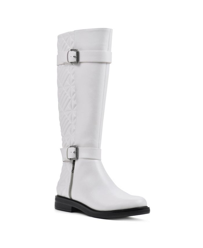 Wide calf quilted boots sale