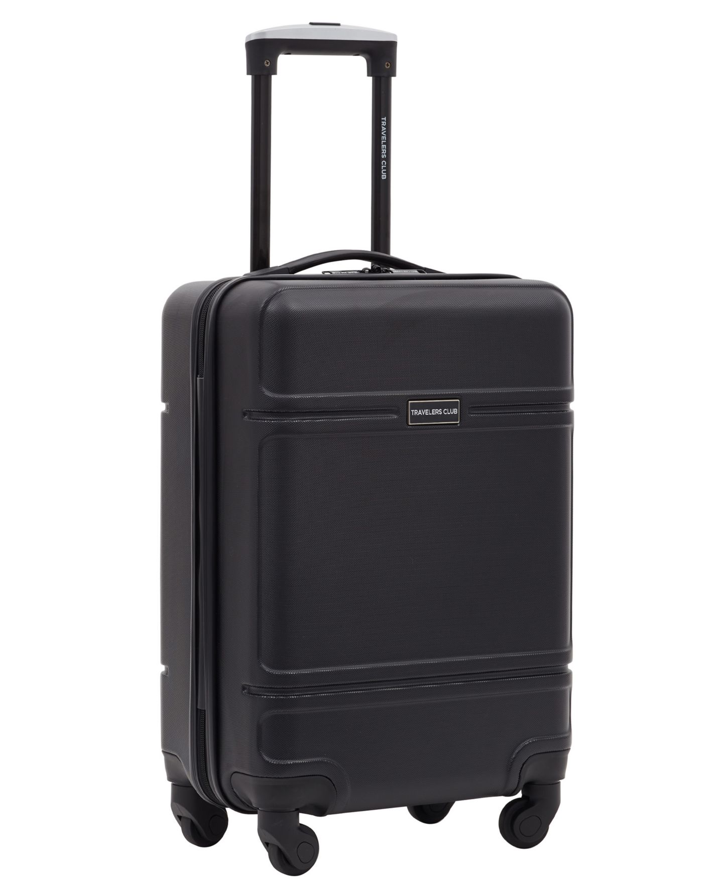 Чемодан Travelers Club Skyline Collection 20" Rolling Carry-On with 360 Degree 4-Wheel System, цвет: Чёрный — фото 1