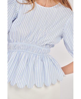 Women's Stripe Woven Blouse