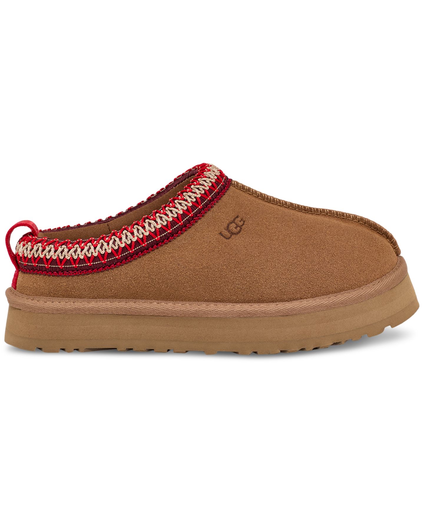 Детские сабо UGG® Tazz Slip-On Clog Slippers, цвет: Каштановый — фото 2
