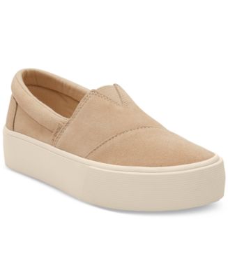 Toms Fashion orders Sneakers Beige Fabric Women 8 Medium