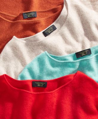 Charter Club Women's 100% Cashmere Shirttail Sweater, Created for Macy's