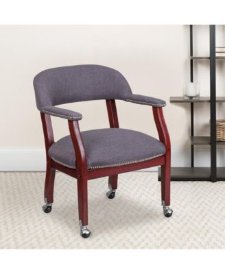 Conference Chair With Accent Nail Trim And Casters