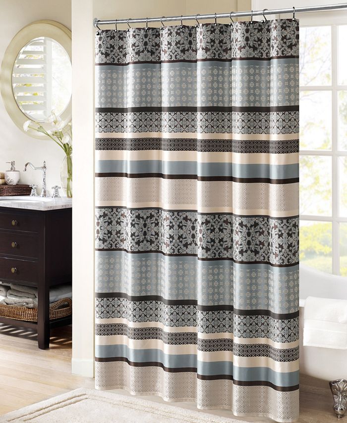 Madison Park Princeton Jacquard Shower Curtain, 72" x 72" Macy's