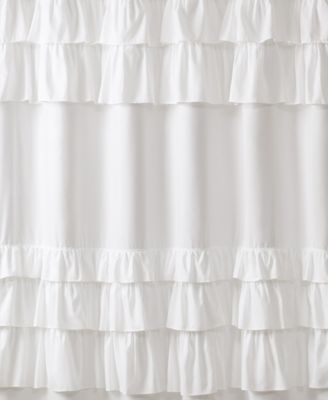 Grace Ruffled Shower Curtain, 72" x  72"