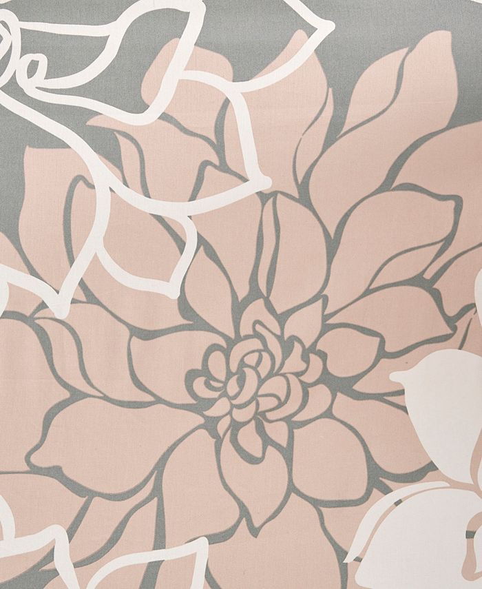 Madison Park Lola Floral Cotton Shower Curtain, 72" x 72" Macy's