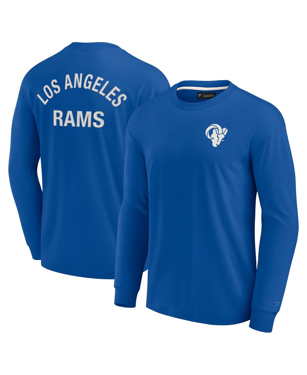 Fanatics Signature Men's And Women's  Royal Los Angeles Rams Super Soft Long Sleeve T-shirt