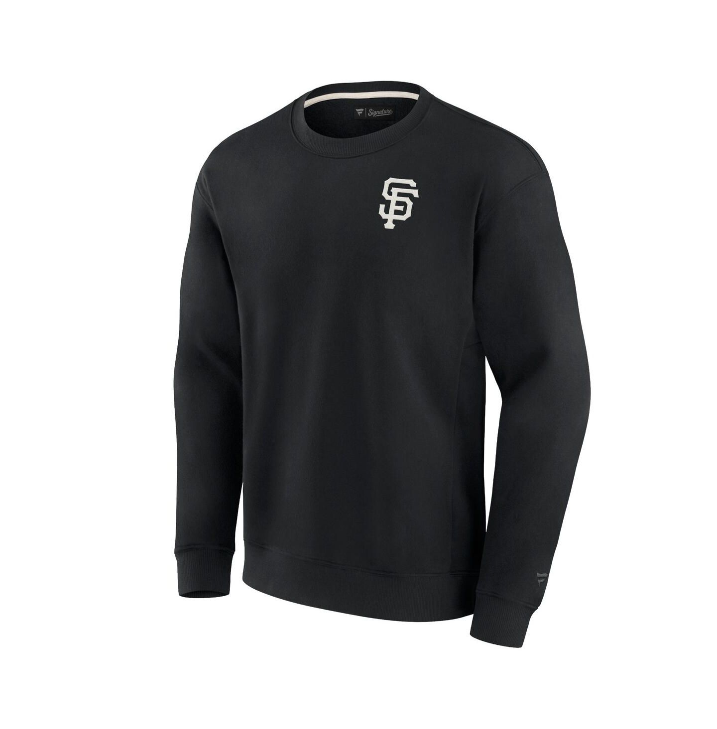 Толстовка Fanatics Signature Black San Francisco Giants Super Soft Pullover Crew — фото 3