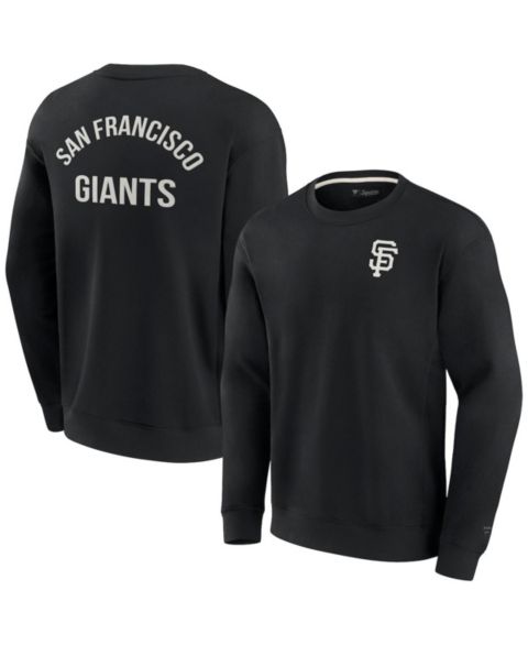 Толстовка Fanatics Signature Black San Francisco Giants Super Soft Pullover Crew