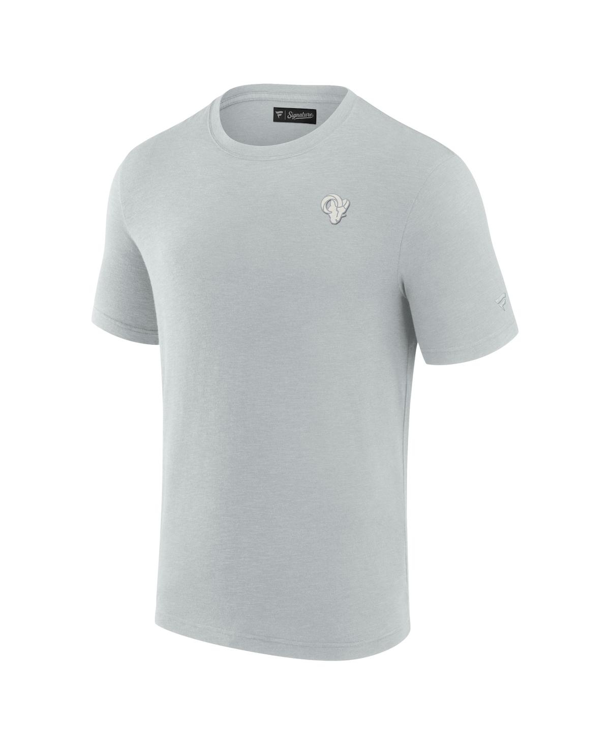 Fanatics Signature Men's  Gray Los Angeles Rams Modal Short Sleeve T-shirt In Animal Print