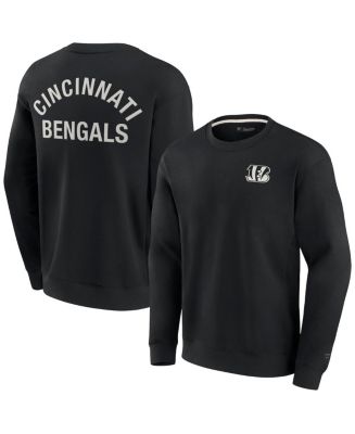 Fanatics Signature Men's and Women's Black Cincinnati Bengals Super Soft Pullover  Crew Sweatshirt - Macy's