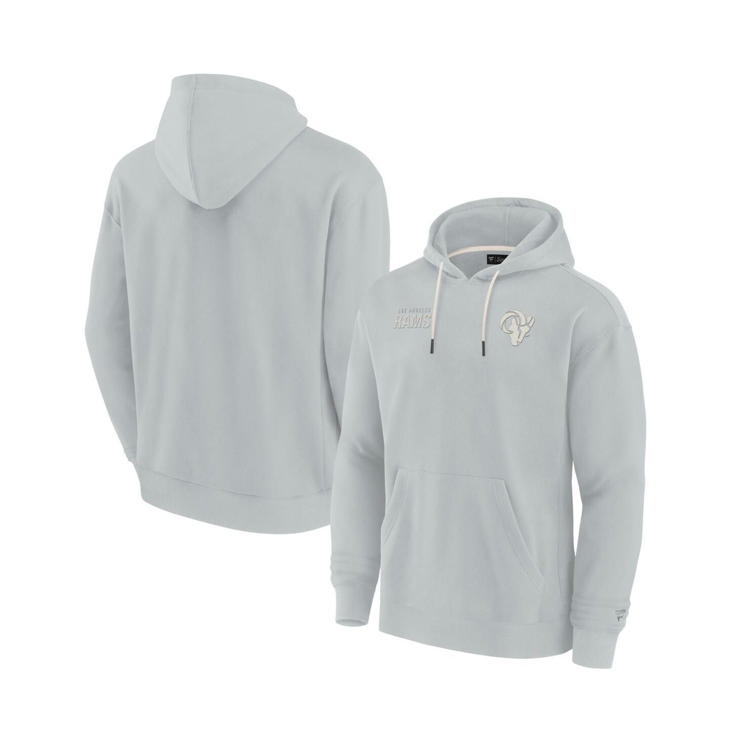 Худи Fanatics Signature Gray Los Angeles Rams Super Soft Fleece Pullover — фото 2
