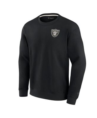 Men's and Women's Black Las Vegas Raiders Super Soft Pullover Crew Sweatshirt