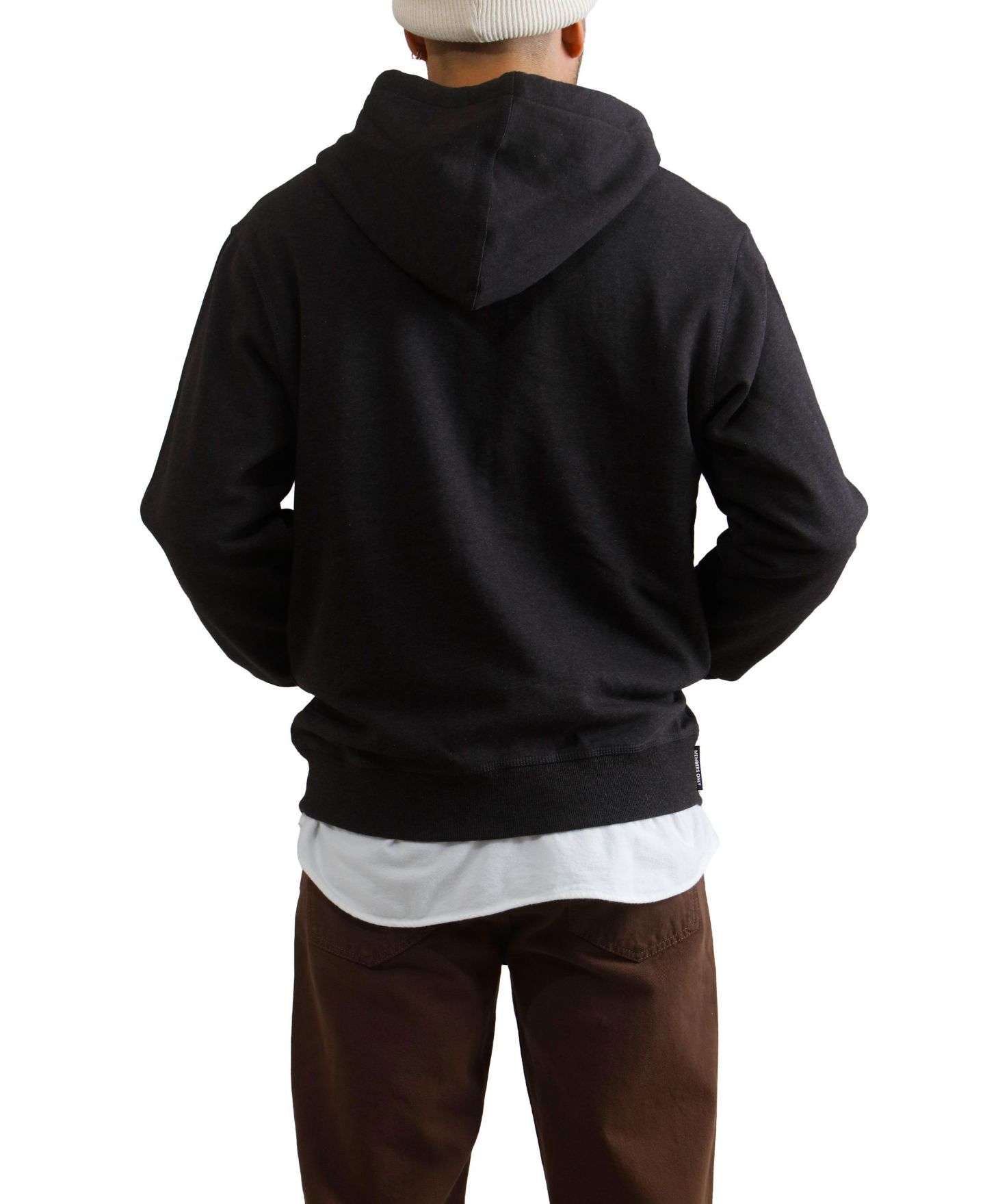 Мужское худи Members Only Brooklyn Zip-Up, цвет: Угольный — фото 3