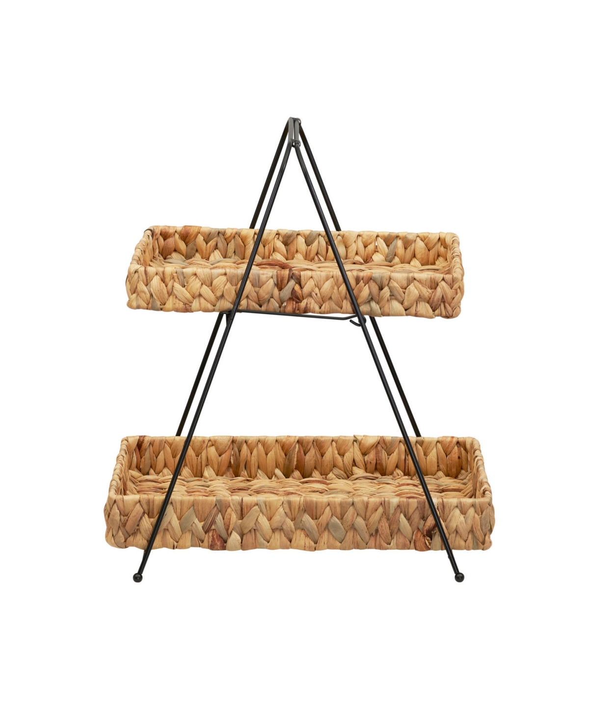 Shop Household Essentials Hyacinth Tray Tower In Natural
