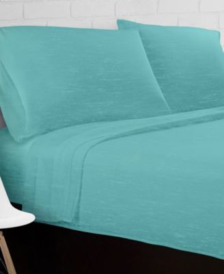 Soft Heather Jersey Knit 4-Pc. Sheet Set, Queen
