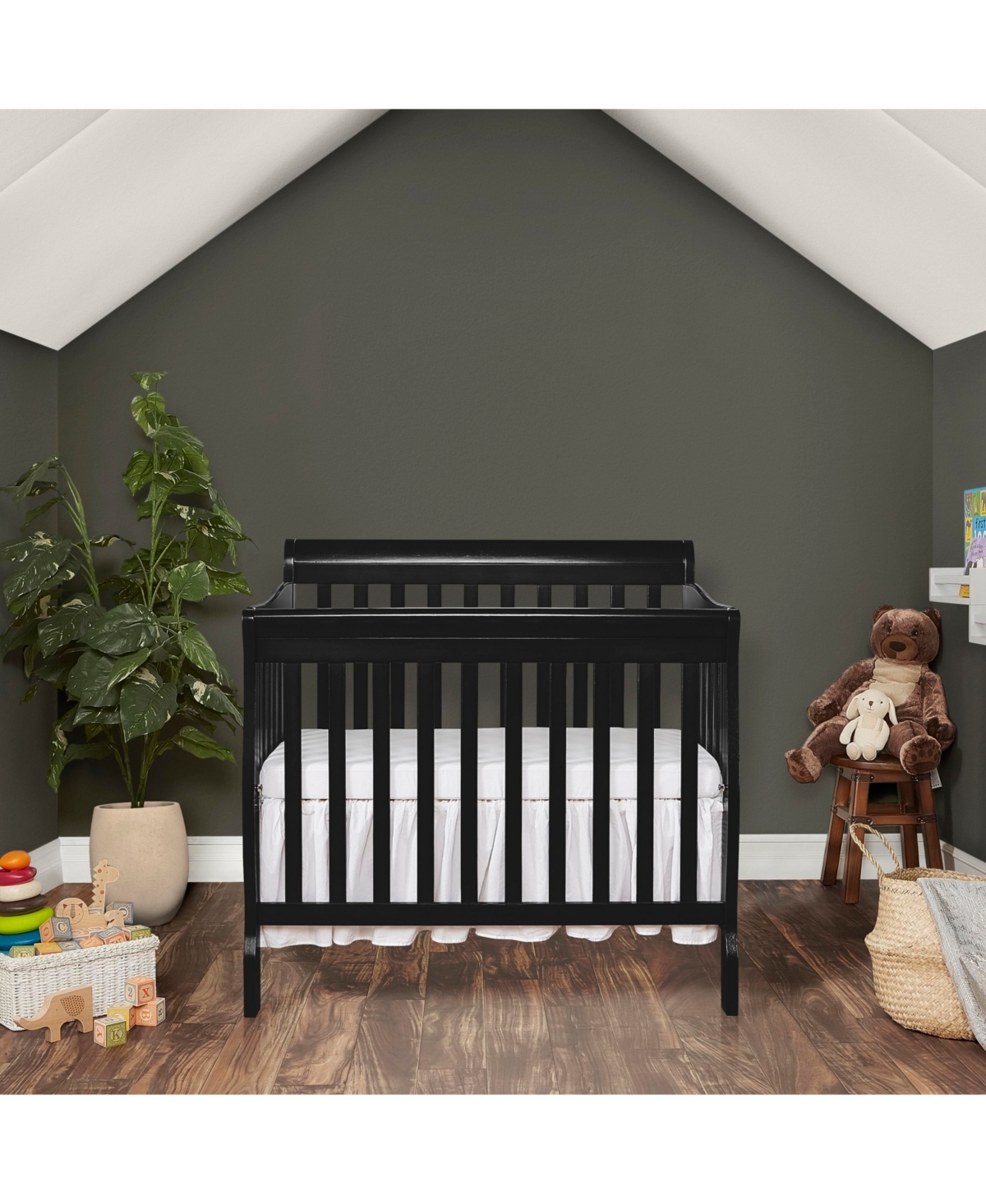 Dream On Me Baby Aden Convertible 4-in-1 Mini Crib, Natural