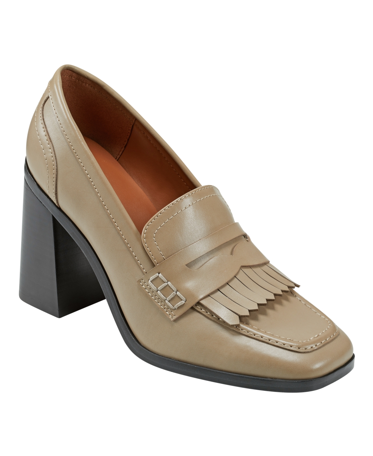 Women's Hamish Block Heel Square Toe Dress Loafers - Taupe