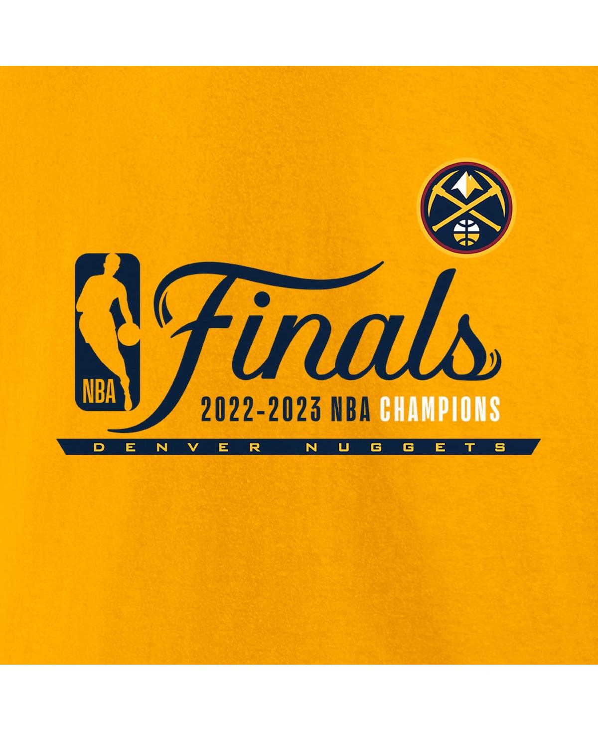 Shop Fanatics Men's  Gold Denver Nuggets 2023 Nba Finals Champions Close Out Jersey Roster T-shirt