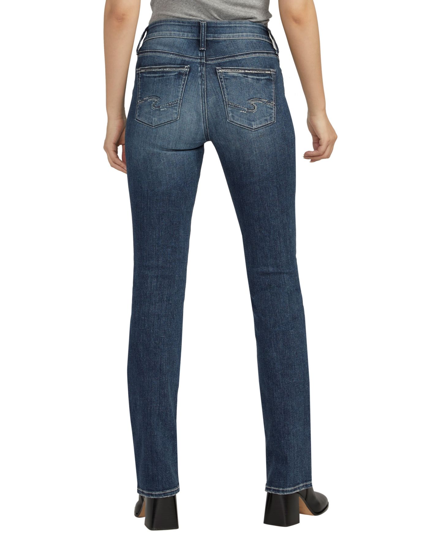 Женские джинсы Silver Jeans Co. Suki Mid-Rise Slim Bootcut, цвет: Индиго — фото 2