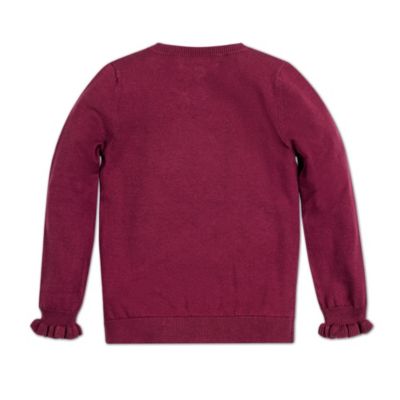 Baby Girls Long Sleeve Ruffle Sweater Henley