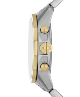 Men's Quartz Chronograph Multi Stainless Steel Watch 44mm Set, 2 Pieces