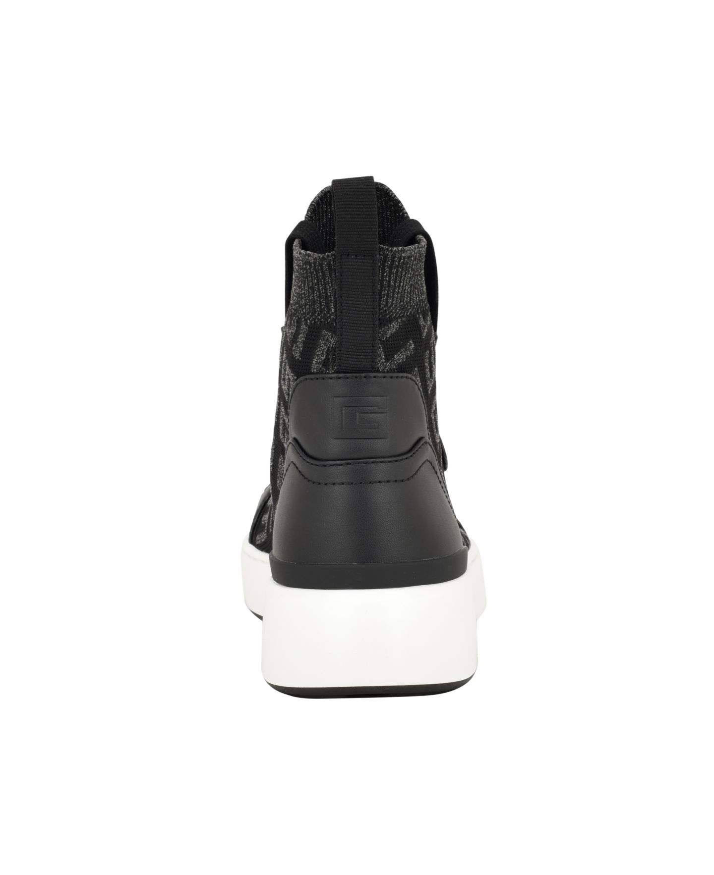 Женские кроссовки GUESS Mannen Knit Hi-Top Lace-Up Fashion, цвет: Чёрный — фото 3