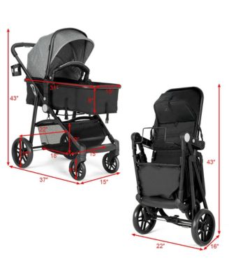 Baby 2 In 1 Foldable Stroller Travel Newborn