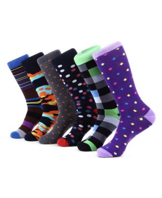 Mio Marino Men's Bold Designer Dress Socks 6 Pack